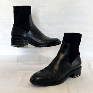 ZARA faux leather sock boots size 40
